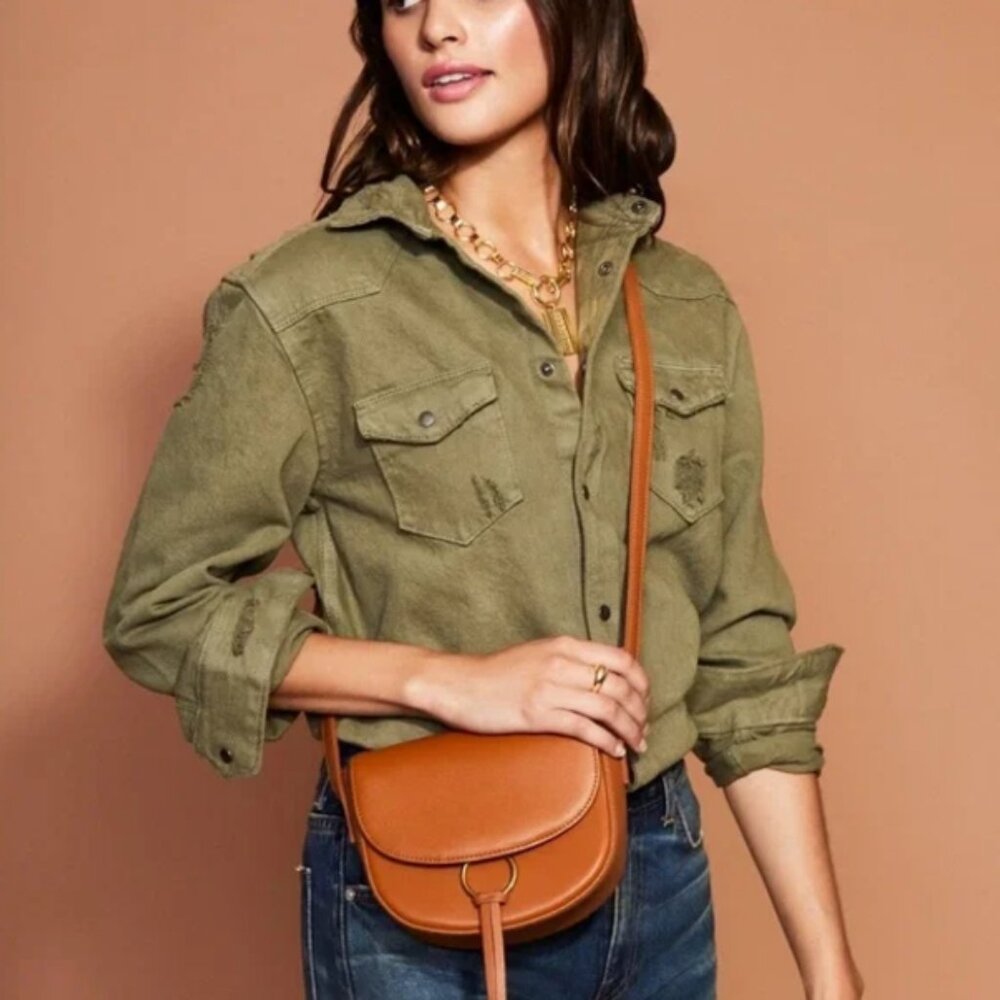 JJ Winters Brown Leather Ivy Crossbody